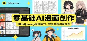 零基础AI漫画创作：用Midjourney画漫画书，轻松实现创意变现-网创资源站