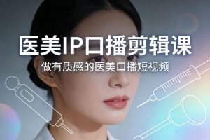 医美IP口播剪辑课，做有质感的医美口播短视频-网创资源站