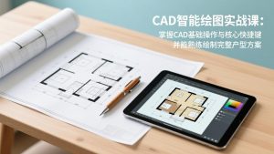 CAD智能绘图实战课:掌握CAD基础操作与核心快捷键,并能熟练绘制完整户型方案-网创资源站