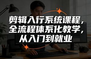 剪辑入行系统课程,全流程体系化教学,从入门到就业-网创资源站