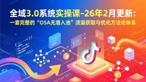 全域3.0系统实操课-26年2月更新:一套完整的“O5A无潜入池”流量获取与优化方法论体系-网创资源站