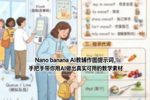 Nano banana AI教辅作图提示词,手把手带你用AI做出真实可用的教学素材-网创资源站