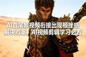 AI首尾帧视频衔接出现顿挫感解决方案，AI视频剪辑学习必看-网创资源站