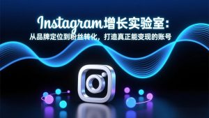 Instagram增长实验室:从品牌定位到粉丝转化,打造真正能变现的账号-网创资源站