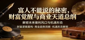 富人不能说的秘密，财富觉醒与商业天道总纲，解密未来暴利风口与机遇形态-网创资源站