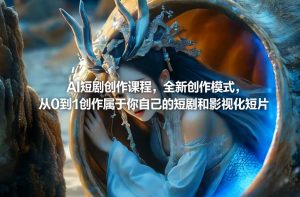 AI短剧创作课程,全新创作模式,从0到1创作属于你自己的短剧和影视化短片-网创资源站