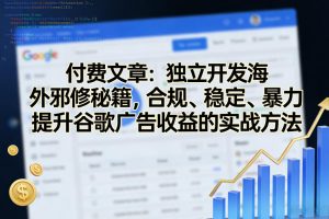 付费文章：独立开发海外邪修秘籍，合规、稳定、暴力提升谷歌广告收益的实战方法-网创资源站