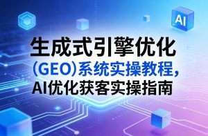 生成式引擎优化(GEO)系统实操教程，AI优化获客实操指南-网创资源站