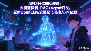 AI视频+绘图实战课：大模型微调+RAG+Agent开发，更新OpenClaw安装及飞书接入-Mac版-网创资源站