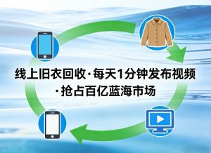 线上旧衣回收项目，我们给你提供视频，每天花一分钟发布视频，抢占百亿蓝海市场【揭秘】-网创资源站