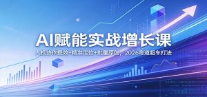 AI赋能实战增长课:人机协作提效+精准定位+批量原创,2026弯道超车打法-网创资源站