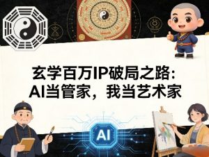玄学百万IP破局之路:AI当管家,我当艺术家-网创资源站