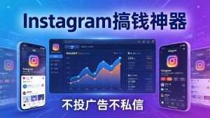Instagram搞钱神器:月涨6万粉+月入5万刀,不投广告不私信,靠算法+低价产品-网创资源站
