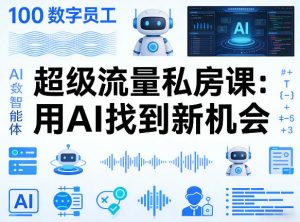 你的AI数字员工100个智能体,超级流量私房课,用AI找到新机会-网创资源站