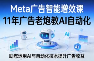Meta广告智能增效课，11年广告老炮教AI自动化，助您运用AI与自动化技术提升广告收益-网创资源站