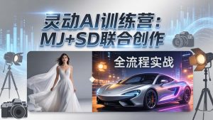 灵动AI训练营-3.0课程:MJ+SD联合创作,从婚纱大片到汽车广告,摄影后期全流程实战-网创资源站