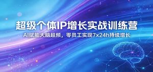 超级个体IP增长实战训练营：AI赋能大脑超频，零员工实现7x24h持续增长(更新)-网创资源站