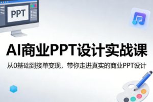 AI商业PPT设计实战课，从0基础到接单变现，带你走进真实的商业PPT设计-网创资源站