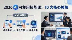 2026AI可复用技能-4月新课:10大核心模块,手把手教你把AI用进工作、产出成果-网创资源站
