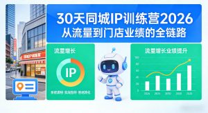 30天同城IP训练营2026年,从流量到门店业绩的全链路-网创资源站