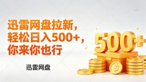 迅雷网盘锐评拉新，轻松日入几张，小白副业首选-网创资源站