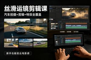 大叔丝滑运镜剪辑课，汽车拍摄+剪辑+特效全覆盖，新手也能拍出电影感-网创资源站