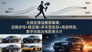 大叔丝滑运镜剪辑课:运镜步伐+稳定器+多车型实拍+高级特效,新手也能出电影感大片-网创资源站