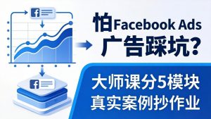 怕 Facebook Ads 广告踩坑？大师课分 5 模块教你做广告、搞扩量，还带真实案例抄作业！-网创资源站