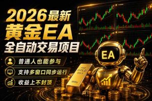 最新黄金EA量化赛道，全程自动执行，多窗口操作直接放大结果-网创资源站
