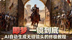 即梦AI一镜到底终极教程，智能补帧+运镜技巧，AI自动生成无缝丝滑长镜头高效出片-网创资源站