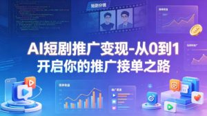 AI短剧推广变现-从0到1开启你的推广接单之路-网创资源站