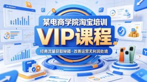 某电商学院淘宝培训VIP课程,各种经典有用的流量获取秘籍,改善运营产品没利润的处境(2026年5月)-网创资源站