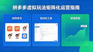 闭眼可复制的拼多多虚拟玩法,矩阵化运营,长期稳定日入 1000+-网创资源站