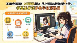 不用会画画！AI漫剧制作：从小说取材到付费上传，零基础手把手教学变现路径-网创资源站