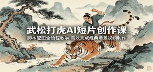 武松打虎AI短片创作课：脚本配图全流程教学，高效完成经典场景视频制作-网创资源站