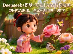 Deepseek+即梦+可灵｜AI古诗词动画制作实战课，全流程手把手教学-网创资源站