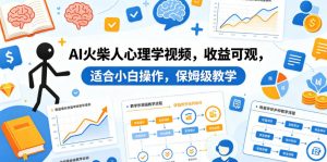 AI火柴人心理学视频，收益可观，适合小白操作，保姆级教学-网创资源站