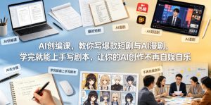 AI创编课,教你写爆款短剧与AI漫剧,学完就能上手写剧本,让你的AI创作不再自娱自乐(更新0521)-网创资源站