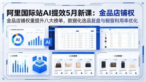 阿里国际站AI提效5月新课：金品店铺权重提升八大榜单，数据化选品复盘与橱窗利用率优化-网创资源站