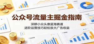 公众号流量主掘金指南：深耕小众头像蓝海赛道，进阶运营技巧轻松放大广告收益-网创资源站