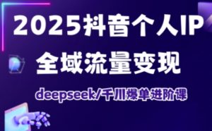 抖音个人IP全域流量变现进阶课，deepseek千川爆单进阶课(更新2026年05月)-网创资源站