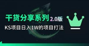 KS项目2.0期-拆本周结1W项目思路，几张图撬动流量群体，真的生猛-网创资源站