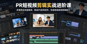 PR短视频剪辑实战进阶课，多案例全技能精讲，联动PS协同创作，快速练就商用剪辑能力-网创资源站