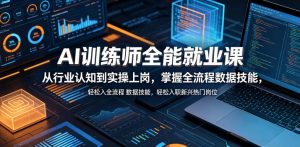 AI训练师全能就业课，从行业认知到实操上岗，掌握全流程数据技能，轻松入职新兴热门岗位-网创资源站
