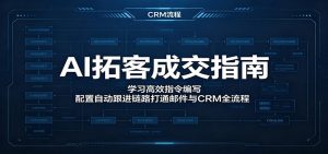 AI拓客成交指南:学习高效指令编写,配置自动跟进链路打通邮件与CRM全流程-网创资源站