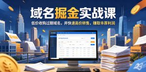 域名交易掘金实战课,低价收购过期域名,并快速高价转售,賺取丰厚利润【原创双语字幕】-网创资源站