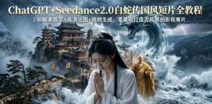 ChatGPT+Seedance2.0白蛇传国风短片全教程|AI脚本撰写+高清出图+视频生成,零基础打造古风原创影视短片-网创资源站