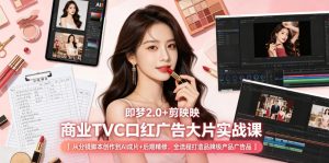 即梦2.0+剪映商业TVC口红广告大片实战课|从分镜脚本创作到AI成片+后期精修,全流程打造品牌级产品广告-网创资源站