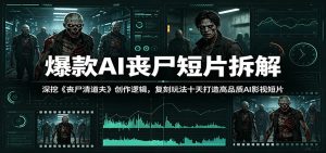 爆款AI丧尸短片拆解:深挖《丧尸清道夫》创作逻辑,复刻玩法快速打造高品质AI影视短片-网创资源站