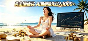 黄金随便买?AI自动外汇量化交易 在家当皇帝 日入1000+-网创资源站